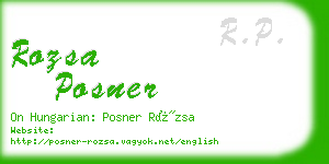 rozsa posner business card